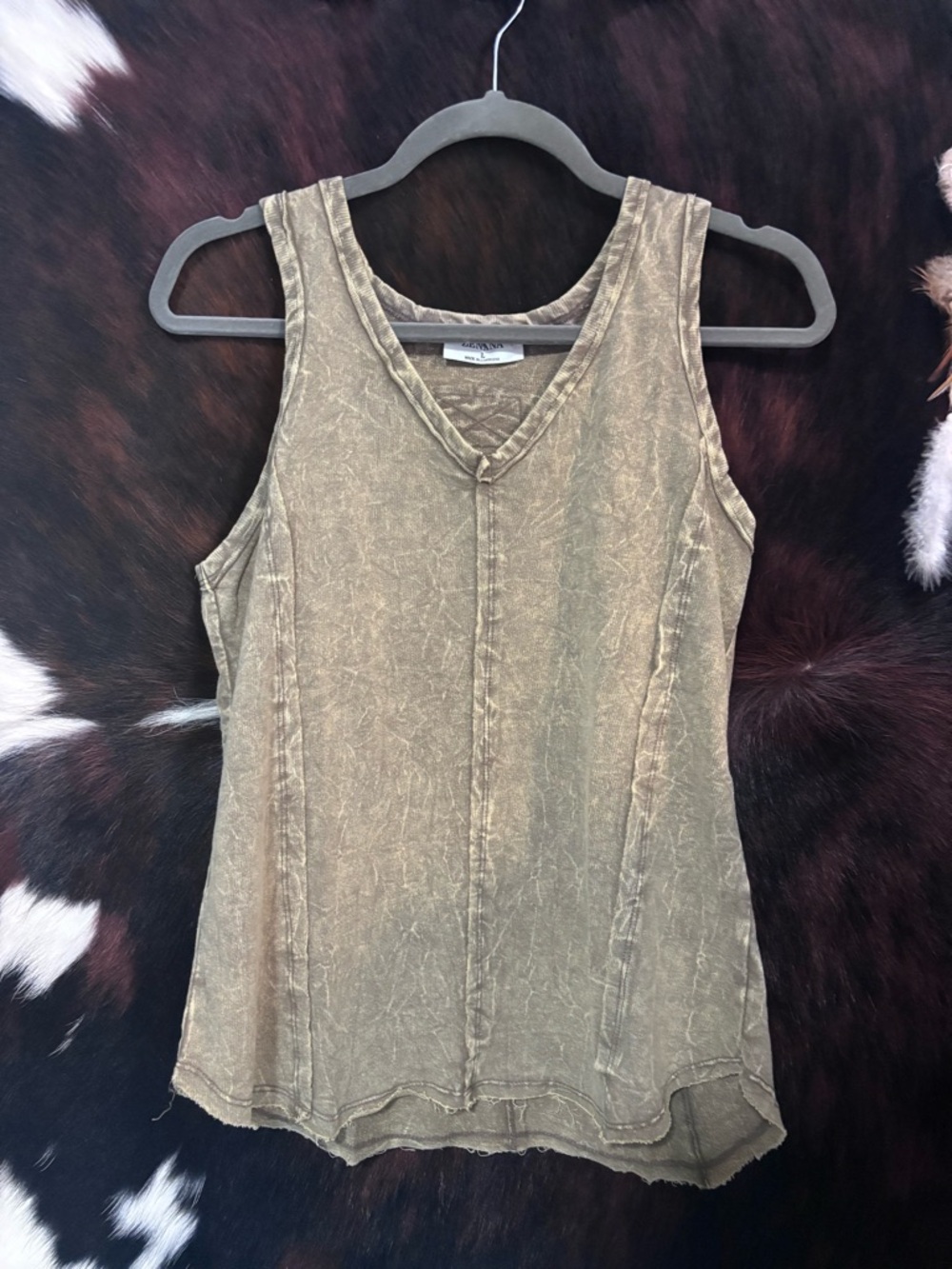 Zenana Mocha V-Neck Tank